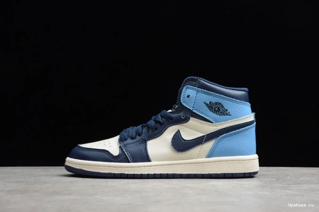 Air Jordan 1 Kids Blue (555088-140) University Obsidian 0706